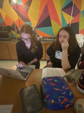 Different tutor and student reviewing homework.